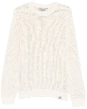Carhartt Stockton Open-Knit Jumper - White