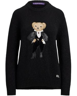 Ralph Lauren Metallic-Bear Jumper - Black