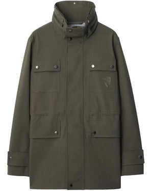 Burberry B Shield-Embroidered Jacket - Green