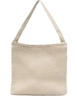 Dragon Diffusion Woven-Leather Shoulder Bag - Natural