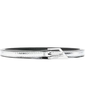 The Attico Cinturón Con Hebilla Del Logo - Blanco