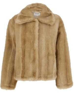 Apparis Elis Faux-Fur Coat - Natural