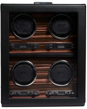 Wolf Roadster 4 Piece Watch Winder - Black