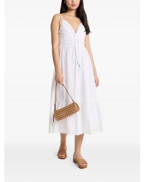 MICHAEL Michael Kors Ruched Tiered Dress - White