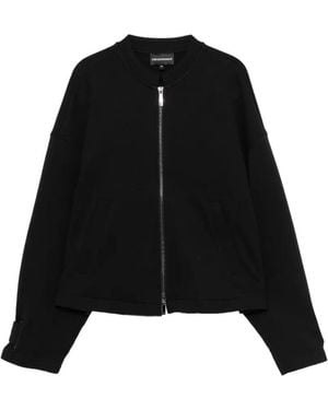 Emporio Armani Jacke Aus Bi-Elastischem Jersey - Schwarz
