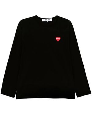 COMME DES GARÇONS PLAY Heart-Patch T-Shirt - Black
