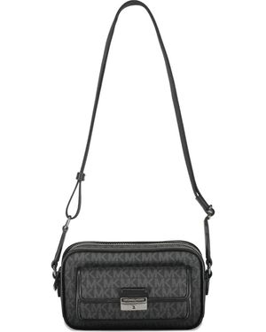 Michael Kors Bradshaw Monogram Shoulder Bag - Black