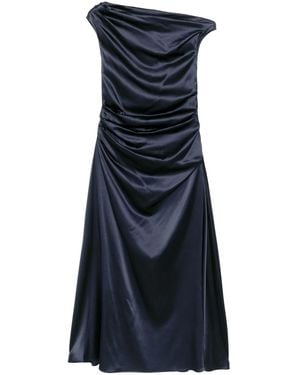 STAUD Phare Silk Dress - Blue