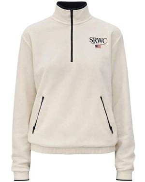 Sporty & Rich Half-Zip Fleece Jacket - Natural