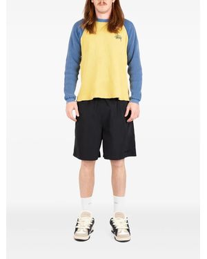 Stussy Embroidered-Logo Shorts - Black