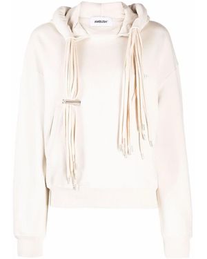 Ambush Multi Cord Cotton Hoodie Cream - White