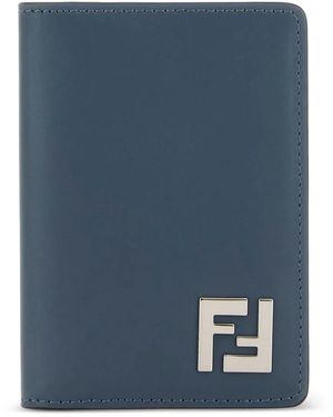 Fendi Zucca-Pattern Cardholder - Blue