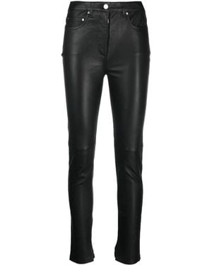 IRO Skinny-Cut Leather Trousers - Black