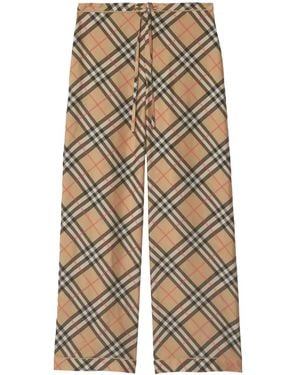 Burberry Nova Check Silk Pajama Pants - Multicolor