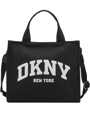 DKNY Logo-Print Tote Bag - Black
