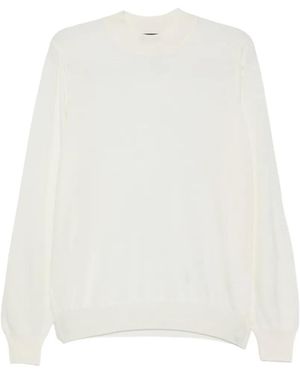 Barba Napoli Pull En Maille Fine À Col Montant - White