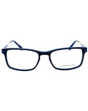 Calvin Klein Rectangle-Frame Glasses - Blue