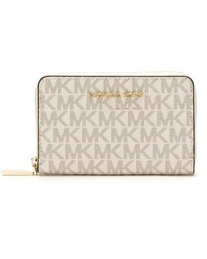 Michael Kors モノグラム ファスナー財布 - ホワイト