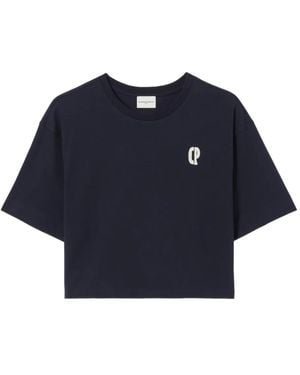 Claudie Pierlot Logo-Embroidered T-Shirt - Blue