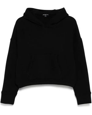 James Perse Cozy Hooded Sweat Top - Black
