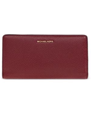 MICHAEL Michael Kors Leather Zip-Around Wallet - Purple