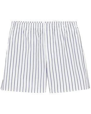 Ami Paris Bermudas a rayas - Blanco