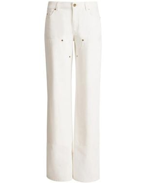 Balmain Jean Ample À Taille Haute - Blanc