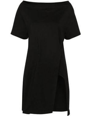 Courreges Twisted T Shirt Mini Dress - Black