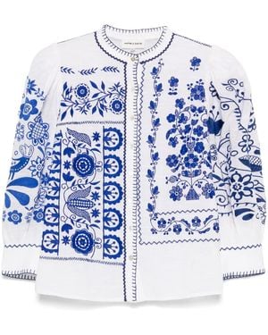 Antik Batik Mamie Bluse - Blau