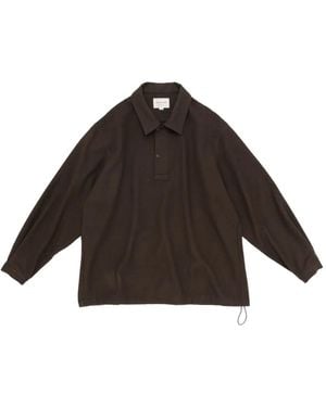 Still By Hand Poloshirt mit Knopfleiste - Braun