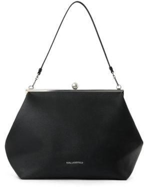 KARL LAGERFELD Extra-Large K/Essential Clutch Bag - Black
