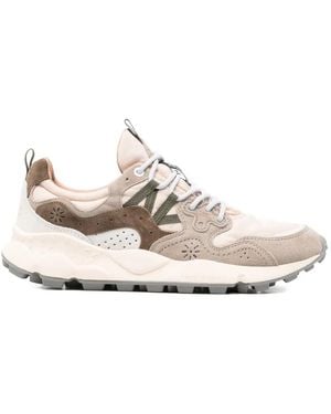 Flower Mountain Yamano 3 Nubuck Leather Trainers - White