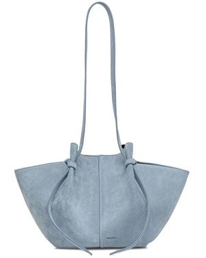 Yuzefi Mochi Suede Shoulder Bag - Blue