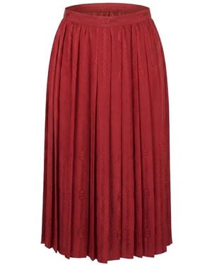 Gucci Skirt Midi Silk - Red