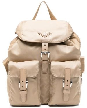 Prada Small Re-Nylon Backpack - Natural