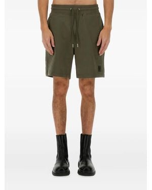 Belstaff Logo-Patch Cotton Shorts - Green