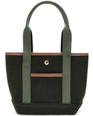 Rue de Verneuil Small Club Leather-Trim Tote Bag - Black