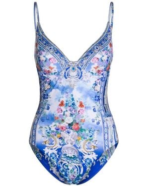 CAMILLA Triangle Underwire Swimsuit - Blue