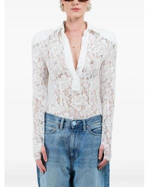 ROWEN ROSE Top Met Lange Mouwen - Wit