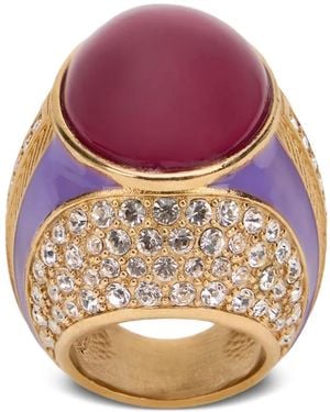 Roberto Cavalli Anello Con Cristalli - Rosa