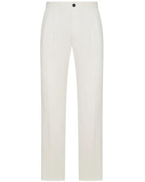 Incotex Pleated Tailored Trousers - White