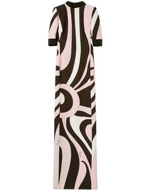 PUCCI Abstract-Pattern Print Maxi Dress - White