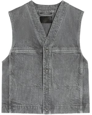 Lemaire Button-Fastening Denim Gilet - Grey