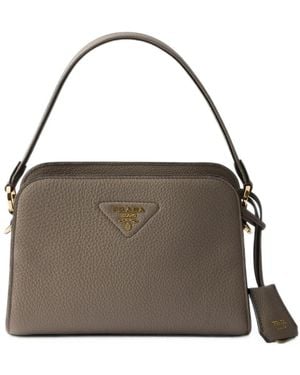 Prada Mini Sac À Main En Cuir - Brown