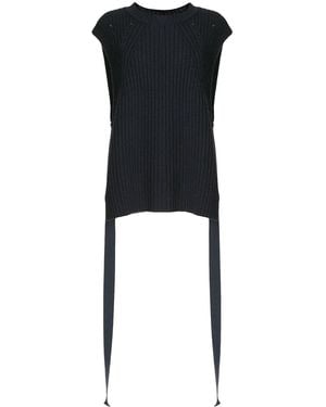 Goen.J Side Taps Knitted Top - Black