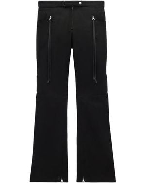 Courreges Racer Flared Cotton Trousers - Black
