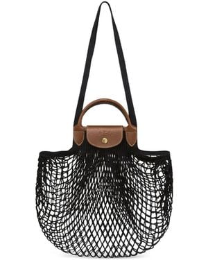 Longchamp Le Pliage Filet Handtasche - Schwarz