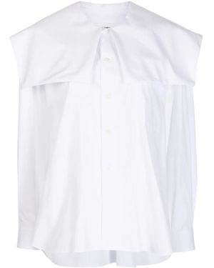 Comme des Garçons Chemise À Col Claudine - Blanc