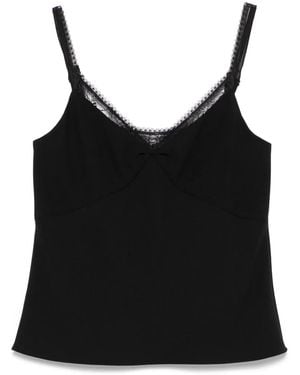 Vince Lace-Trim Top - Black