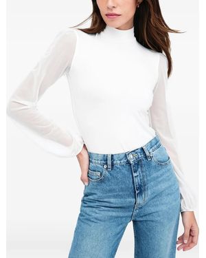 MARCELLA Liv Mock-Neck Top - White